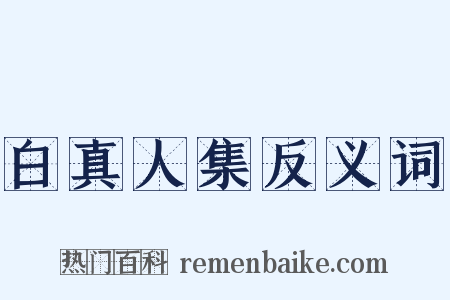 白真人集反义词是什么意思的图片